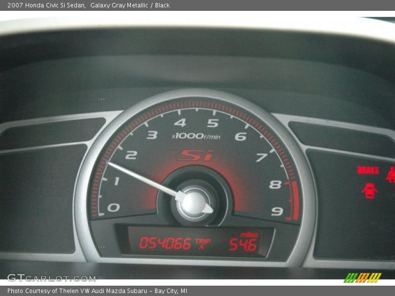 Galaxy Gray Metallic / Black 2007 Honda Civic Si Sedan