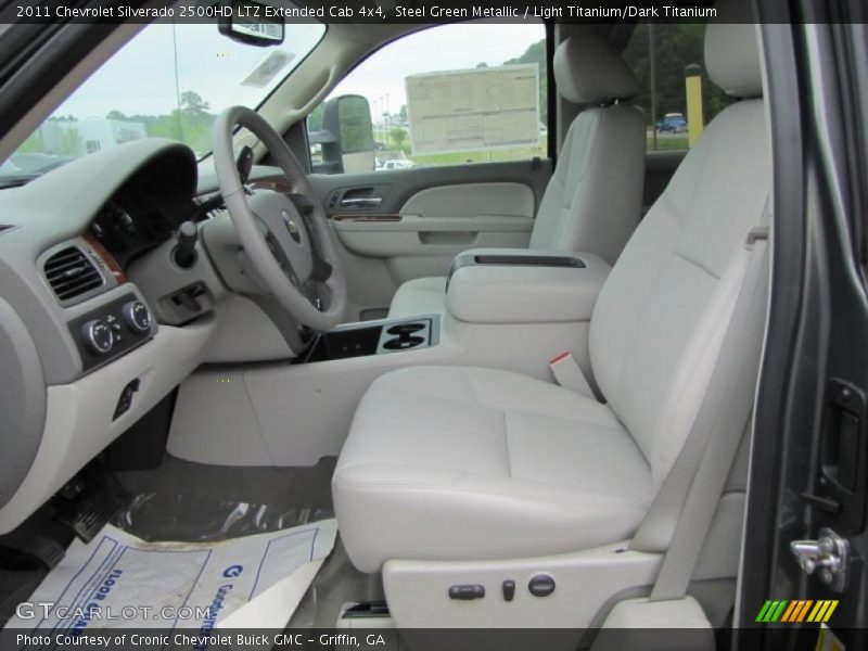 Steel Green Metallic / Light Titanium/Dark Titanium 2011 Chevrolet Silverado 2500HD LTZ Extended Cab 4x4