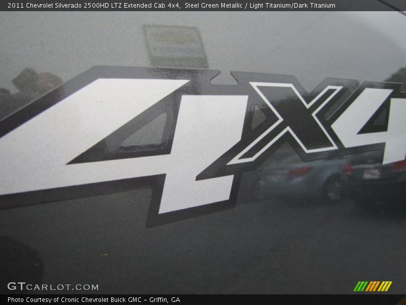 Steel Green Metallic / Light Titanium/Dark Titanium 2011 Chevrolet Silverado 2500HD LTZ Extended Cab 4x4