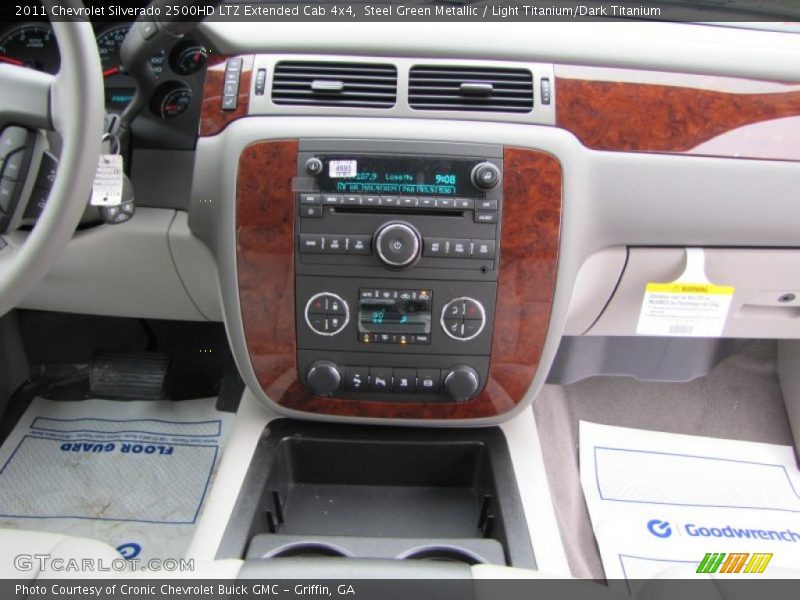 Steel Green Metallic / Light Titanium/Dark Titanium 2011 Chevrolet Silverado 2500HD LTZ Extended Cab 4x4