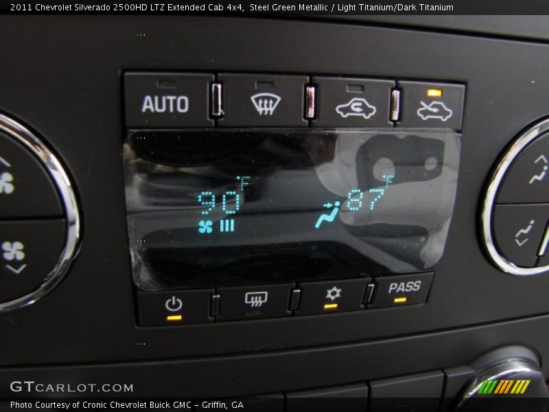 Steel Green Metallic / Light Titanium/Dark Titanium 2011 Chevrolet Silverado 2500HD LTZ Extended Cab 4x4