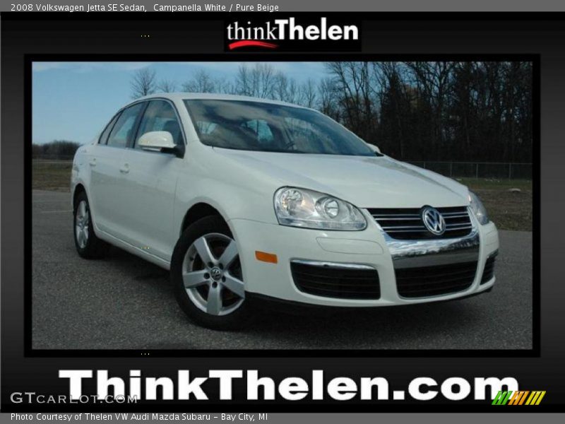 Campanella White / Pure Beige 2008 Volkswagen Jetta SE Sedan