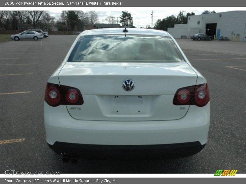 Campanella White / Pure Beige 2008 Volkswagen Jetta SE Sedan