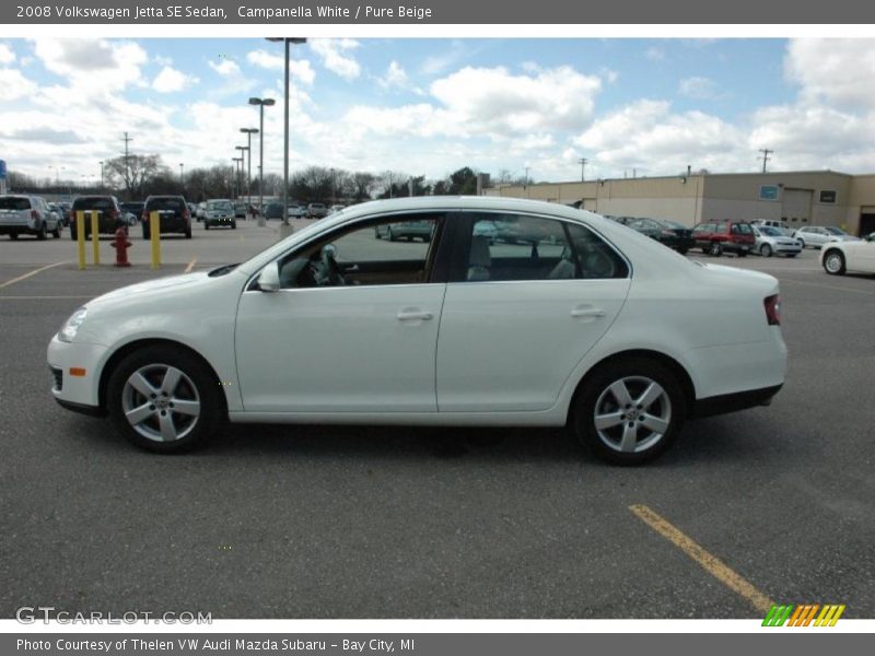 Campanella White / Pure Beige 2008 Volkswagen Jetta SE Sedan