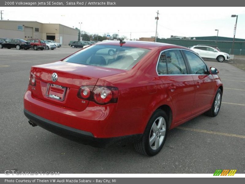Salsa Red / Anthracite Black 2008 Volkswagen Jetta SE Sedan