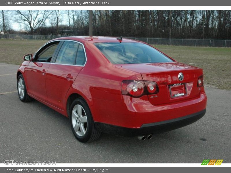 Salsa Red / Anthracite Black 2008 Volkswagen Jetta SE Sedan