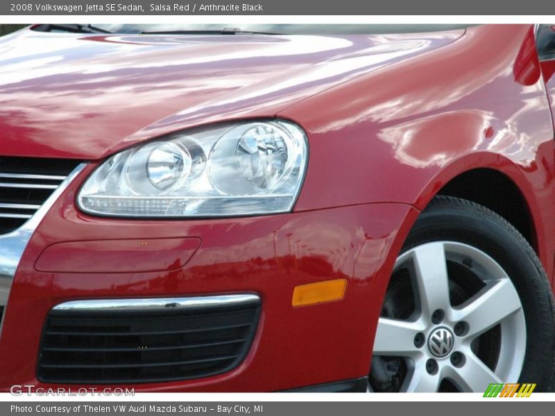 Salsa Red / Anthracite Black 2008 Volkswagen Jetta SE Sedan