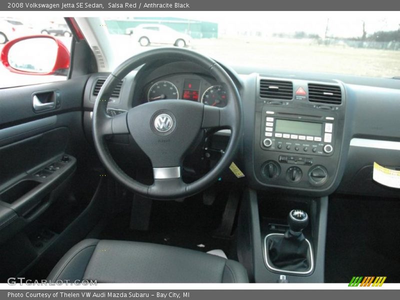 Salsa Red / Anthracite Black 2008 Volkswagen Jetta SE Sedan