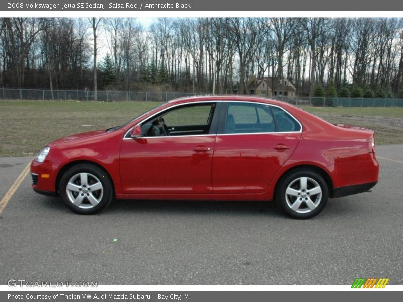 Salsa Red / Anthracite Black 2008 Volkswagen Jetta SE Sedan