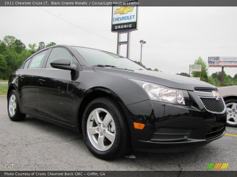 Black Granite Metallic / Cocoa/Light Neutral Leather 2011 Chevrolet Cruze LT