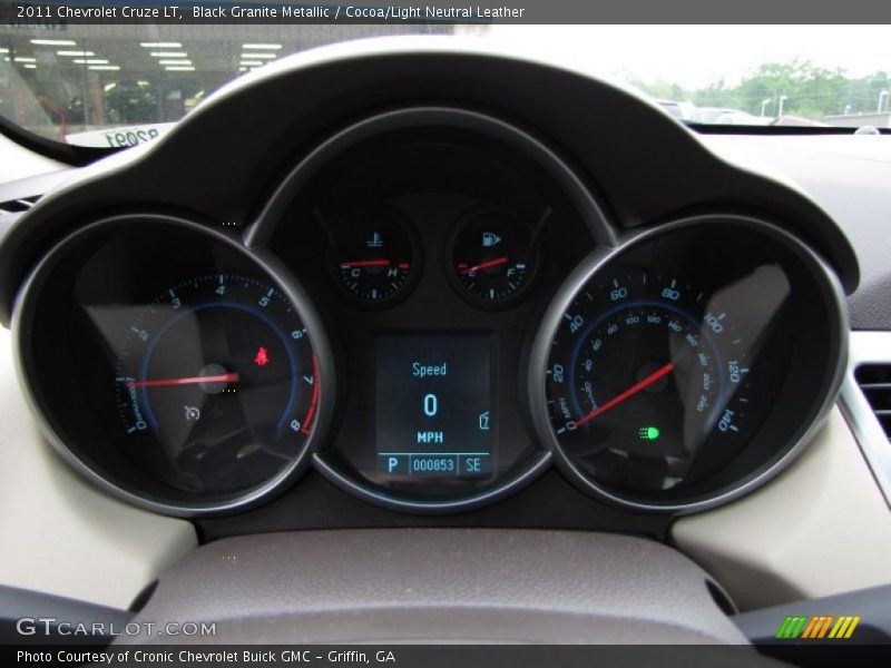 Black Granite Metallic / Cocoa/Light Neutral Leather 2011 Chevrolet Cruze LT