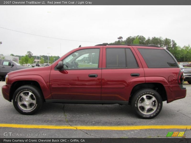 Red Jewel Tint Coat / Light Gray 2007 Chevrolet TrailBlazer LS