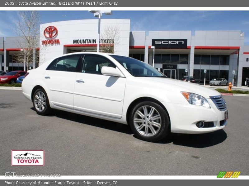 Blizzard White Pearl / Light Gray 2009 Toyota Avalon Limited
