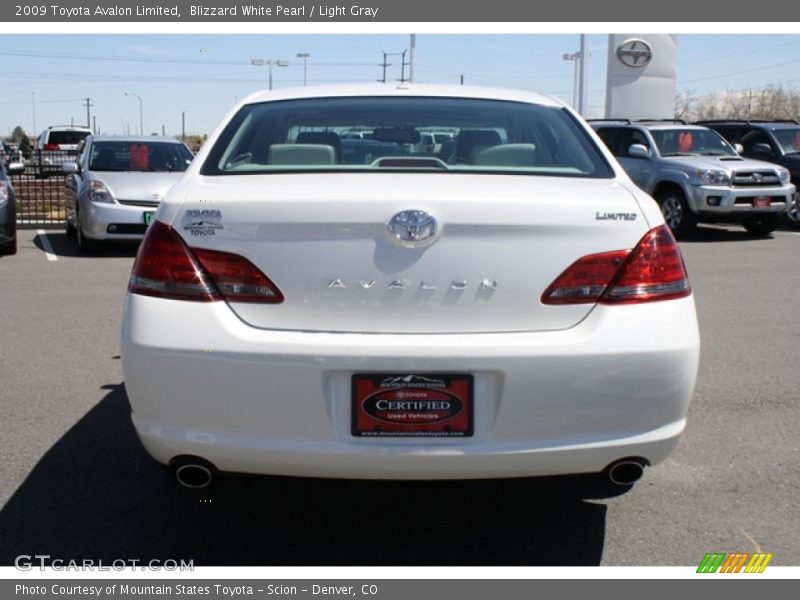 Blizzard White Pearl / Light Gray 2009 Toyota Avalon Limited