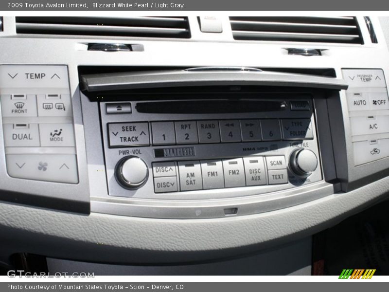 Blizzard White Pearl / Light Gray 2009 Toyota Avalon Limited