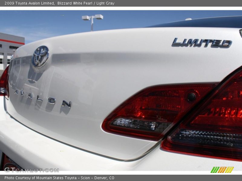 Blizzard White Pearl / Light Gray 2009 Toyota Avalon Limited