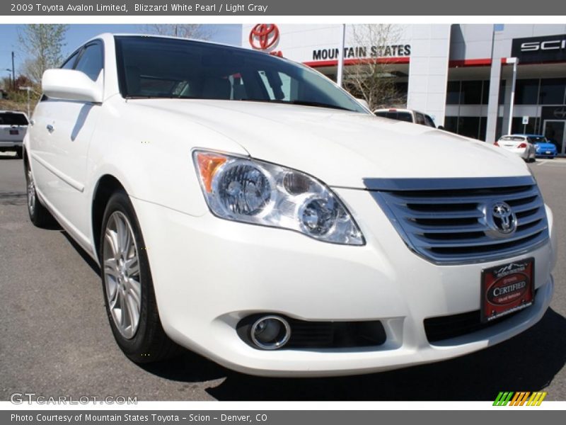 Blizzard White Pearl / Light Gray 2009 Toyota Avalon Limited