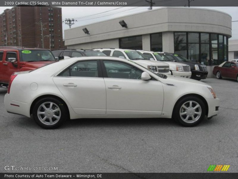 White Diamond Tri-Coat / Cashmere/Cocoa 2009 Cadillac CTS Sedan