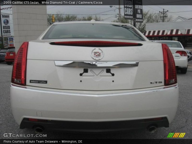 White Diamond Tri-Coat / Cashmere/Cocoa 2009 Cadillac CTS Sedan