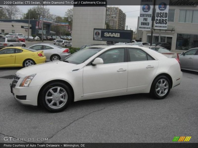 White Diamond Tri-Coat / Cashmere/Cocoa 2009 Cadillac CTS Sedan