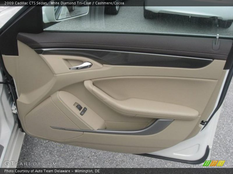 White Diamond Tri-Coat / Cashmere/Cocoa 2009 Cadillac CTS Sedan