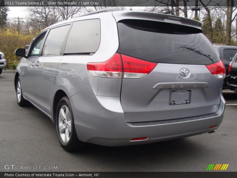 Silver Sky Metallic / Light Gray 2011 Toyota Sienna LE