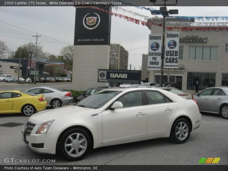 White Diamond Tri-Coat / Cashmere/Cocoa 2009 Cadillac CTS Sedan
