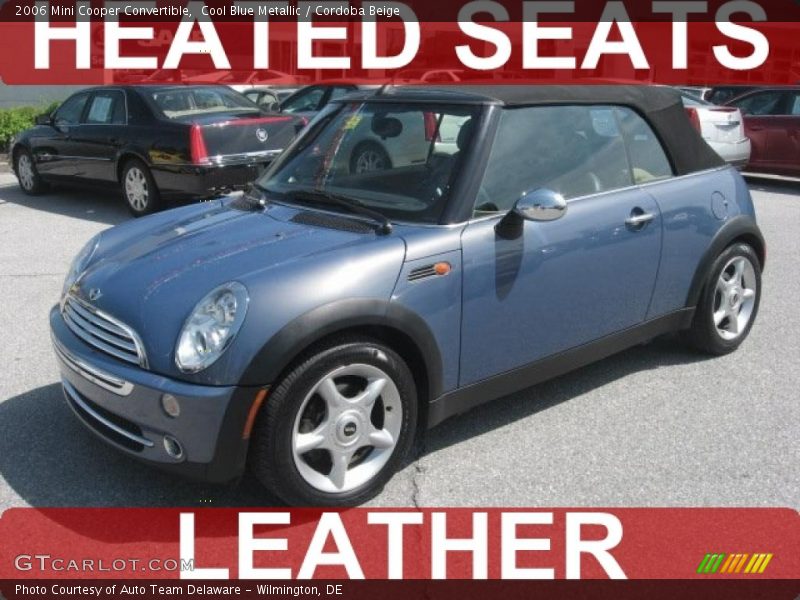 Cool Blue Metallic / Cordoba Beige 2006 Mini Cooper Convertible