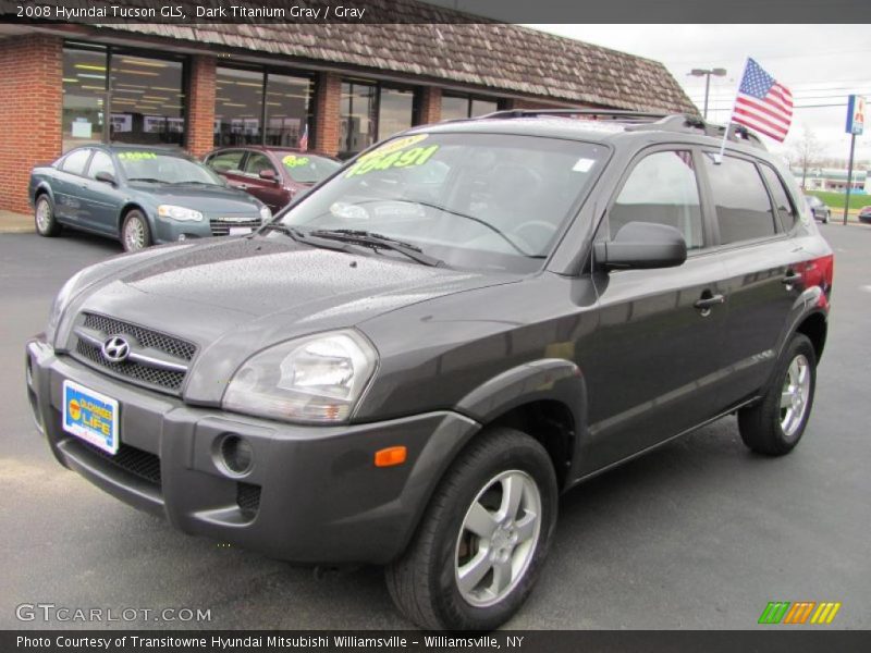 Dark Titanium Gray / Gray 2008 Hyundai Tucson GLS