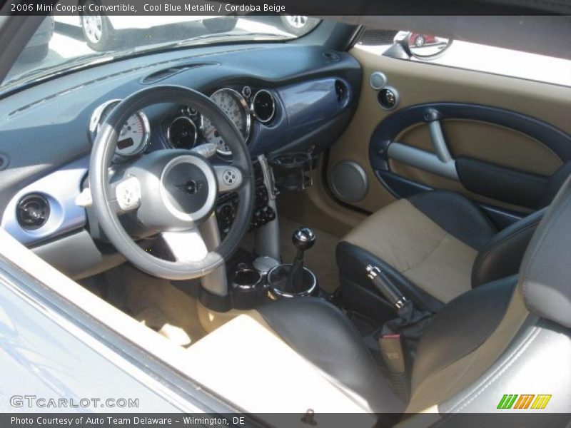 Cool Blue Metallic / Cordoba Beige 2006 Mini Cooper Convertible