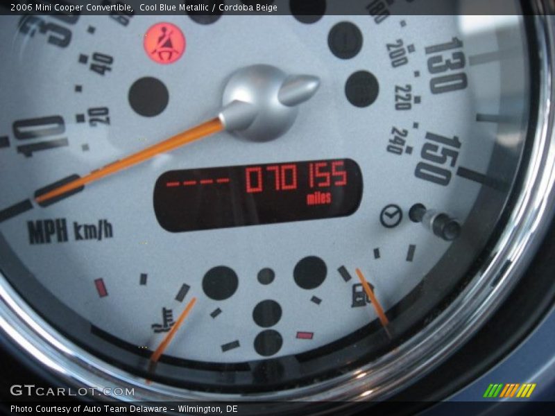 Cool Blue Metallic / Cordoba Beige 2006 Mini Cooper Convertible