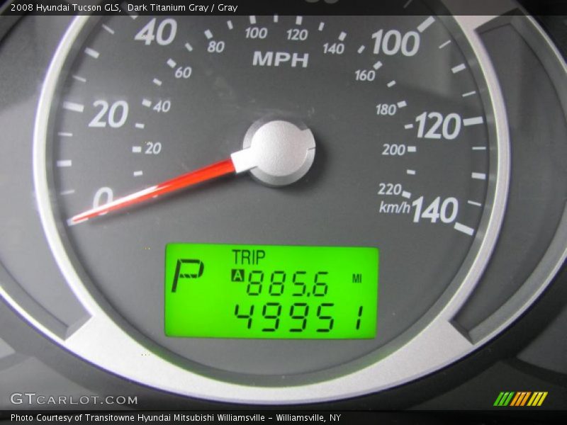 Dark Titanium Gray / Gray 2008 Hyundai Tucson GLS