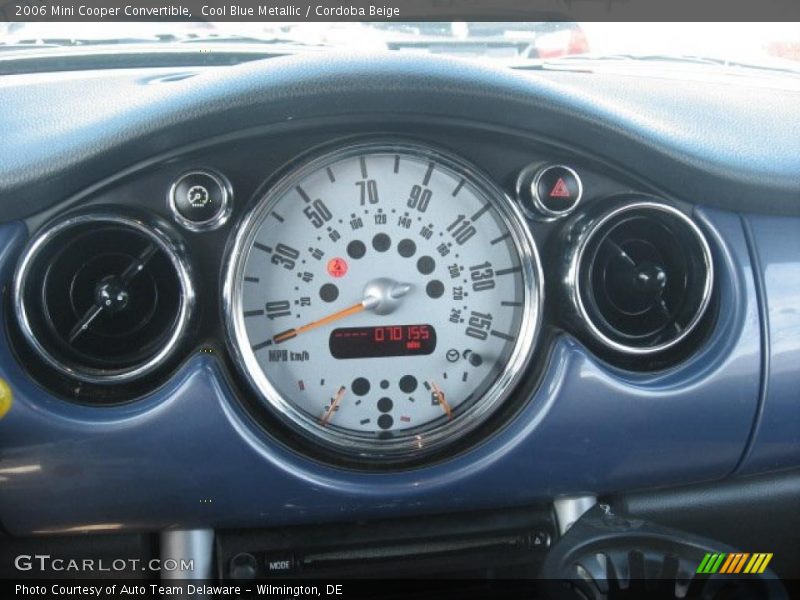 Cool Blue Metallic / Cordoba Beige 2006 Mini Cooper Convertible