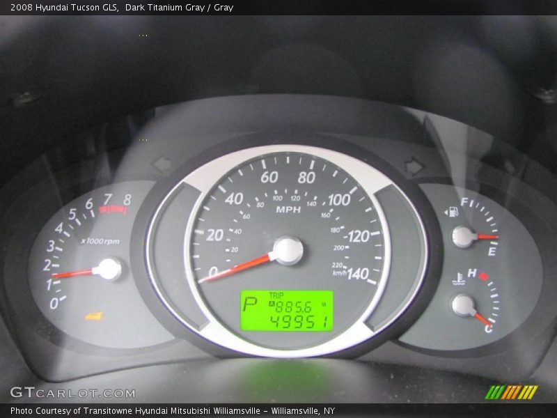 Dark Titanium Gray / Gray 2008 Hyundai Tucson GLS