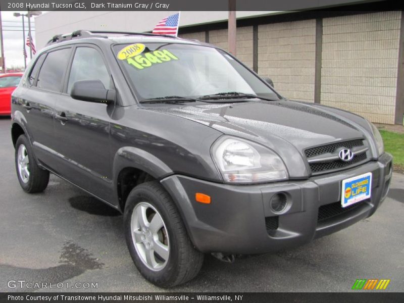 Dark Titanium Gray / Gray 2008 Hyundai Tucson GLS