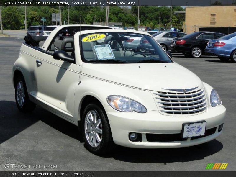 Cool Vanilla White / Pastel Slate Gray 2007 Chrysler PT Cruiser Convertible