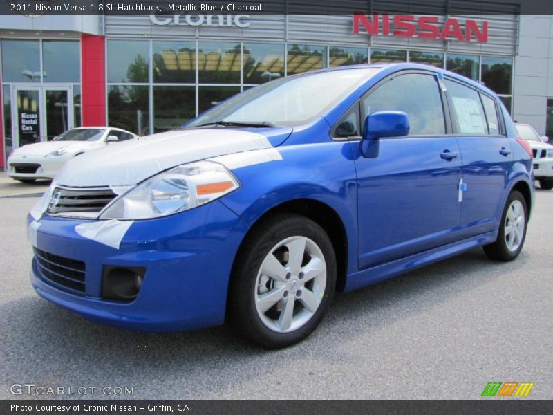 Metallic Blue / Charcoal 2011 Nissan Versa 1.8 SL Hatchback