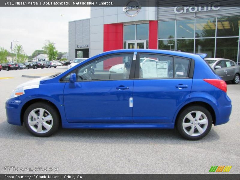 Metallic Blue / Charcoal 2011 Nissan Versa 1.8 SL Hatchback