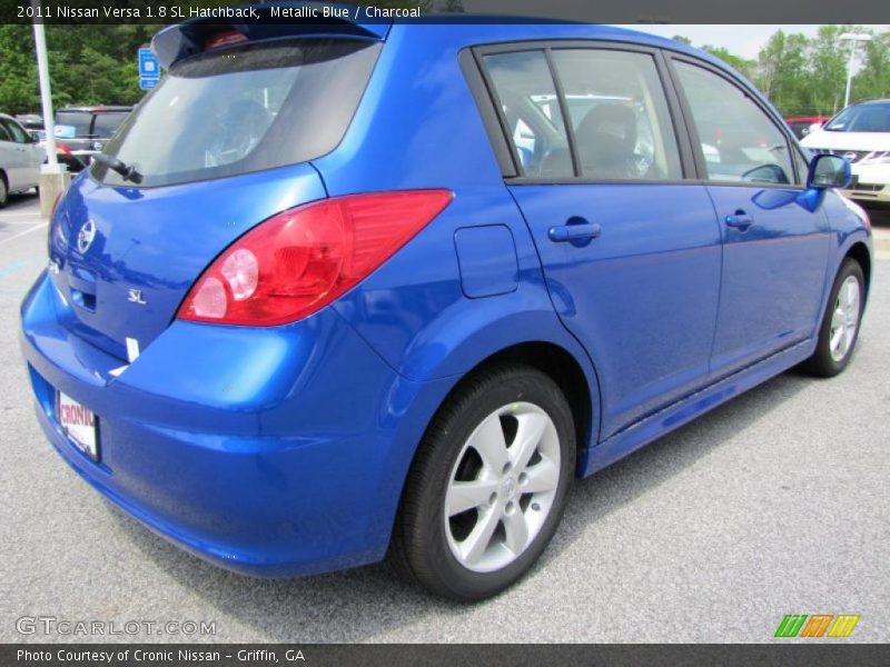 Metallic Blue / Charcoal 2011 Nissan Versa 1.8 SL Hatchback