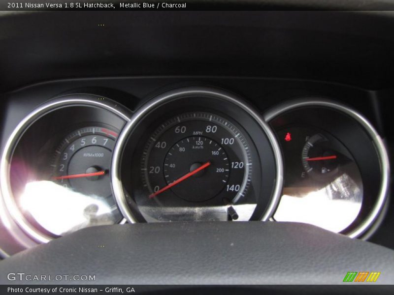 Metallic Blue / Charcoal 2011 Nissan Versa 1.8 SL Hatchback