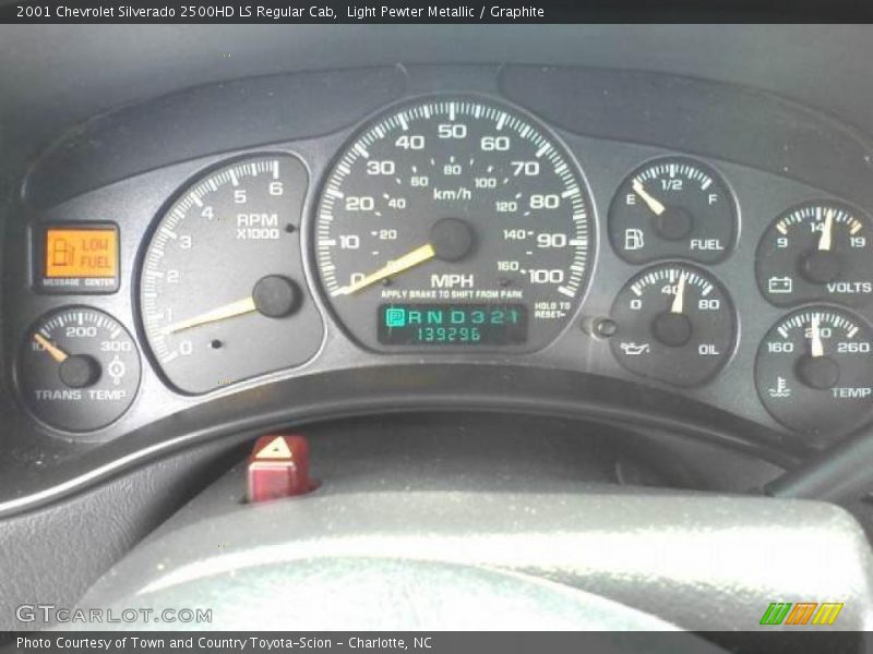  2001 Silverado 2500HD LS Regular Cab LS Regular Cab Gauges
