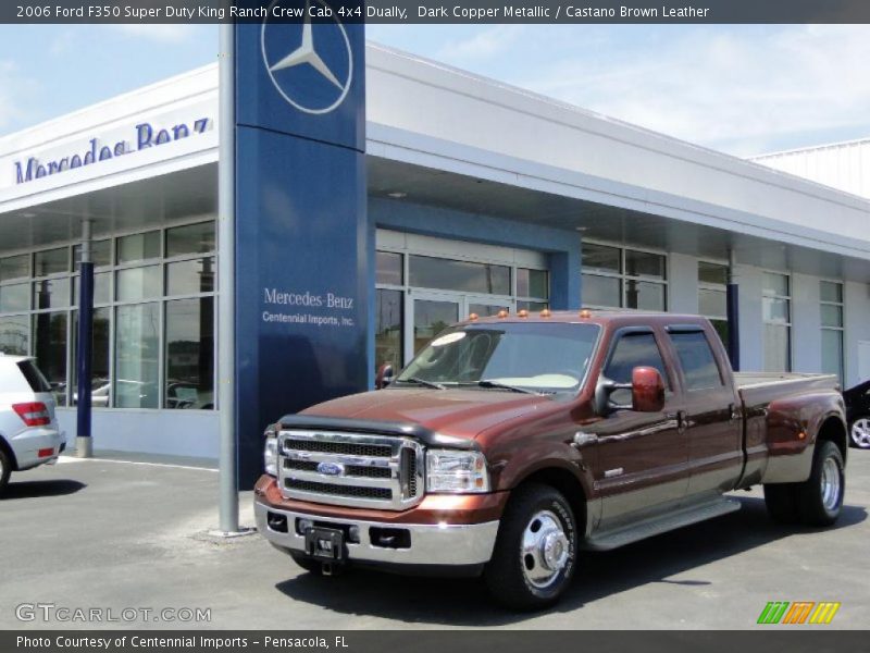 Dark Copper Metallic / Castano Brown Leather 2006 Ford F350 Super Duty King Ranch Crew Cab 4x4 Dually
