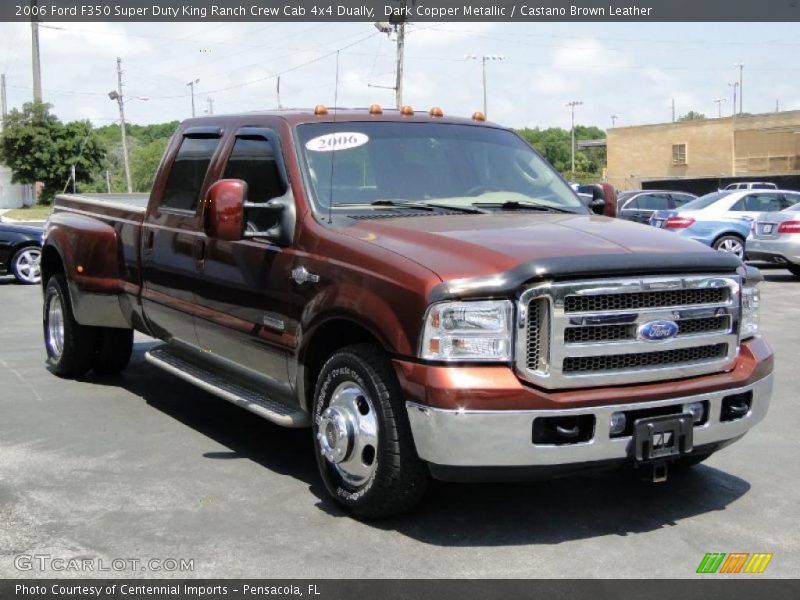 Dark Copper Metallic / Castano Brown Leather 2006 Ford F350 Super Duty King Ranch Crew Cab 4x4 Dually