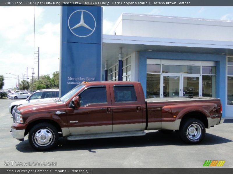 Dark Copper Metallic / Castano Brown Leather 2006 Ford F350 Super Duty King Ranch Crew Cab 4x4 Dually