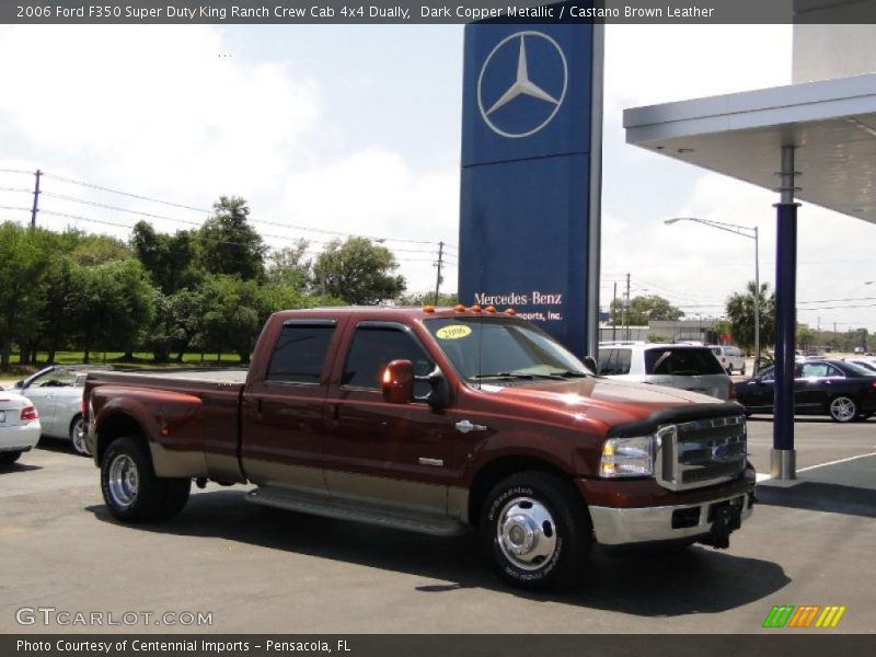 Dark Copper Metallic / Castano Brown Leather 2006 Ford F350 Super Duty King Ranch Crew Cab 4x4 Dually