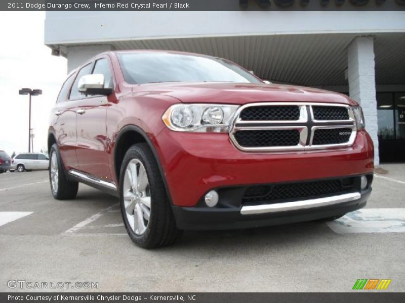 Inferno Red Crystal Pearl / Black 2011 Dodge Durango Crew