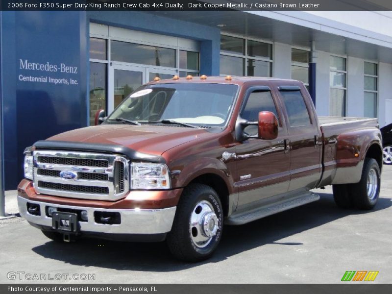 Dark Copper Metallic / Castano Brown Leather 2006 Ford F350 Super Duty King Ranch Crew Cab 4x4 Dually