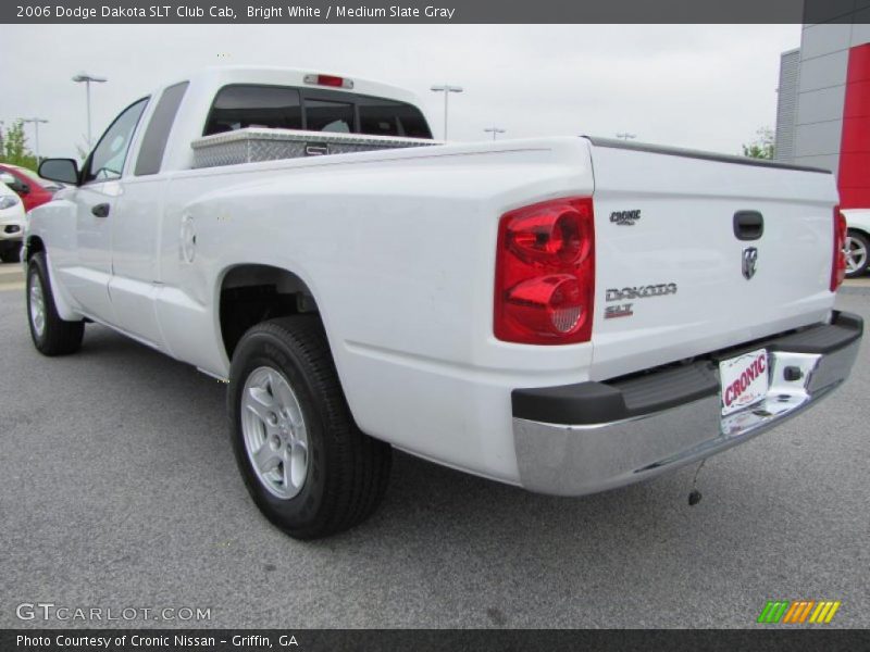 Bright White / Medium Slate Gray 2006 Dodge Dakota SLT Club Cab