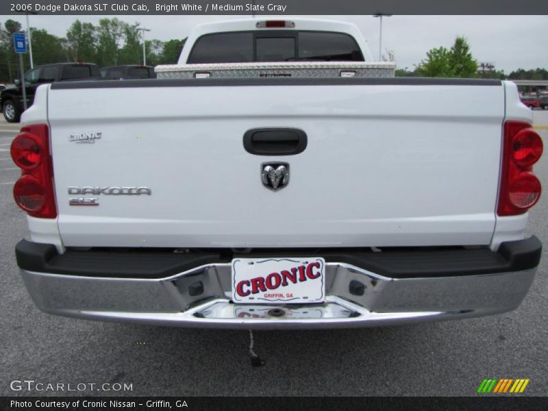 Bright White / Medium Slate Gray 2006 Dodge Dakota SLT Club Cab