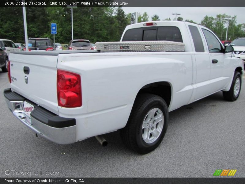 Bright White / Medium Slate Gray 2006 Dodge Dakota SLT Club Cab